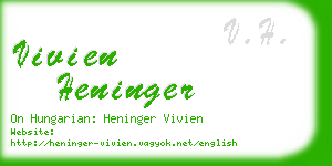 vivien heninger business card